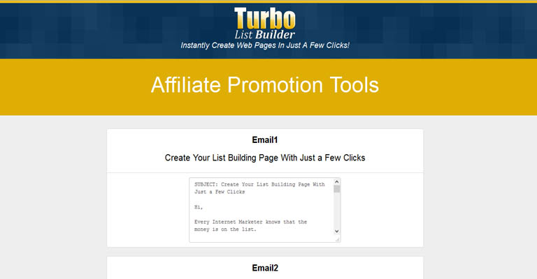 Turbo List Builder PRO Affiliates Page