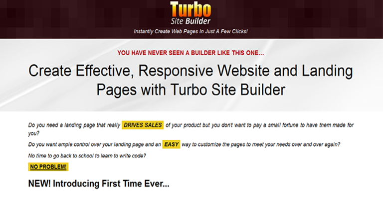 Turbo Site Builder Software Demo